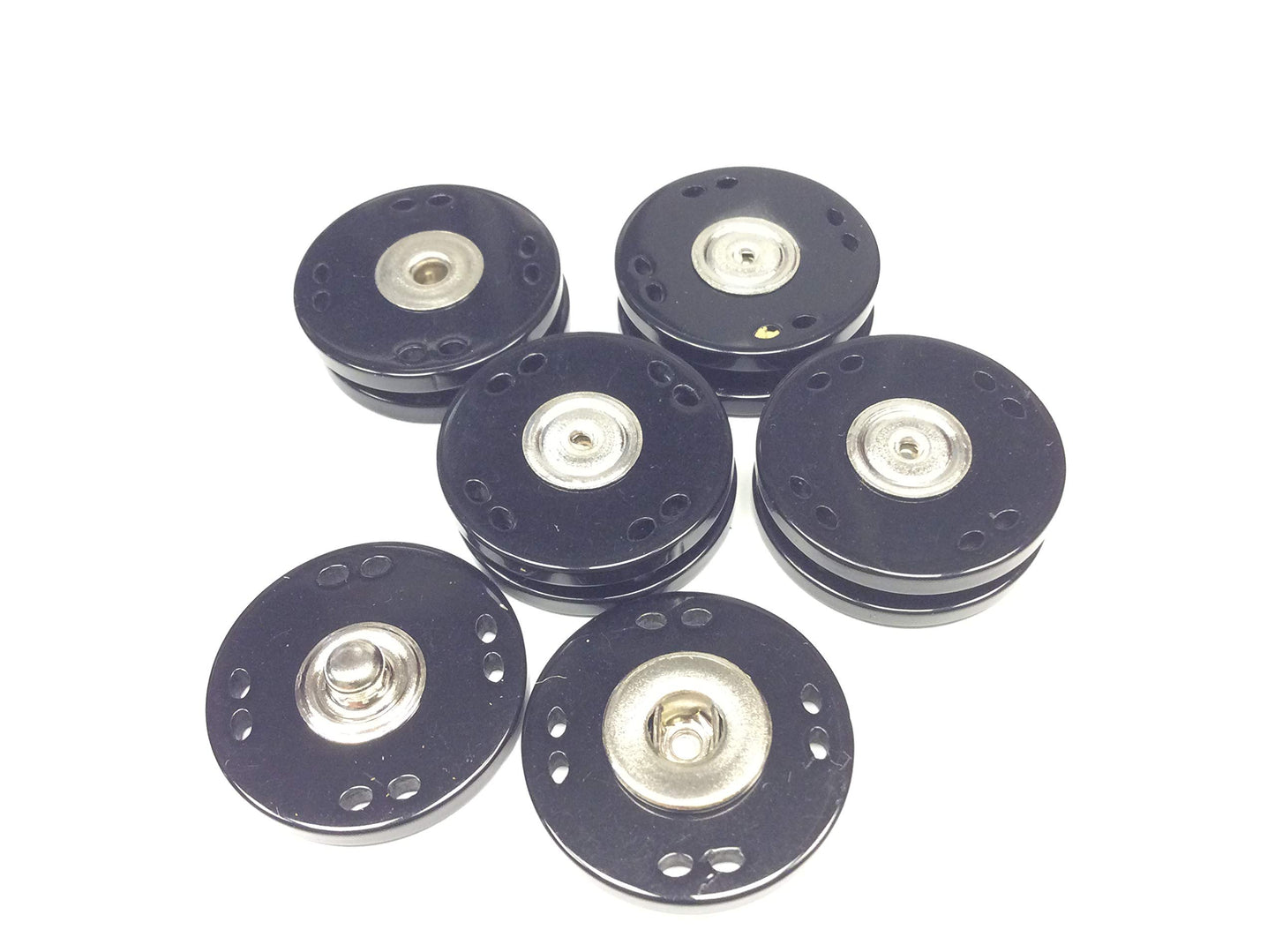 BOTTONE AUTOMATICO ACETATO METALLO NERO CM 2,5