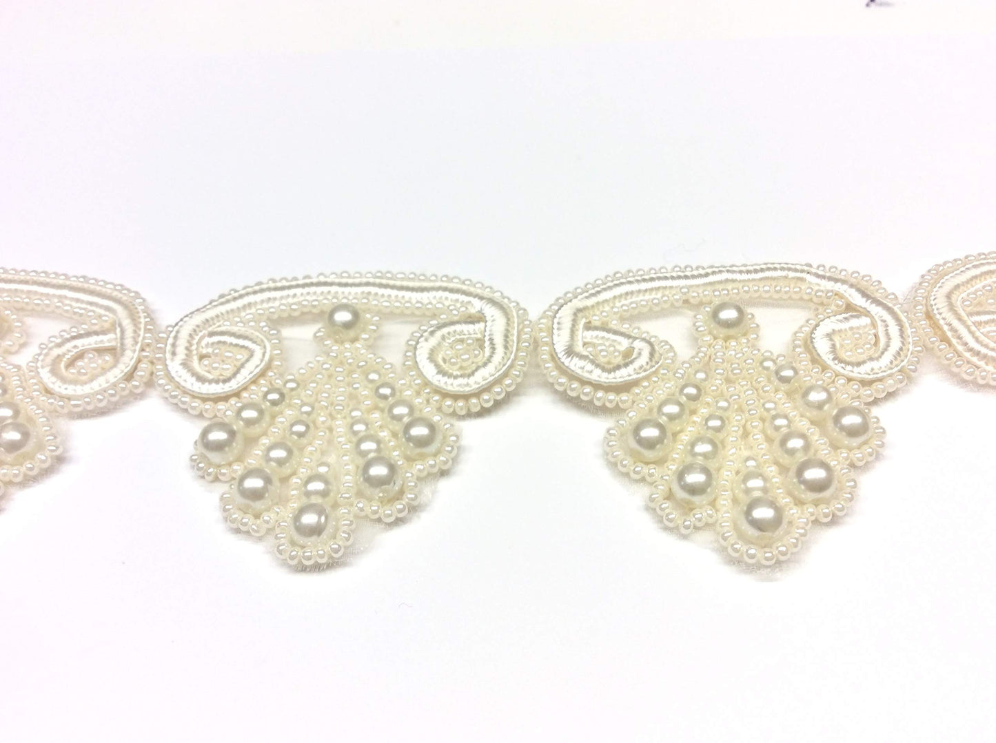 Toscano 1 PZ cm 30 PASSAMANERIA Gioiello Alta Moda Perle CM 5 RITAGLIABILE