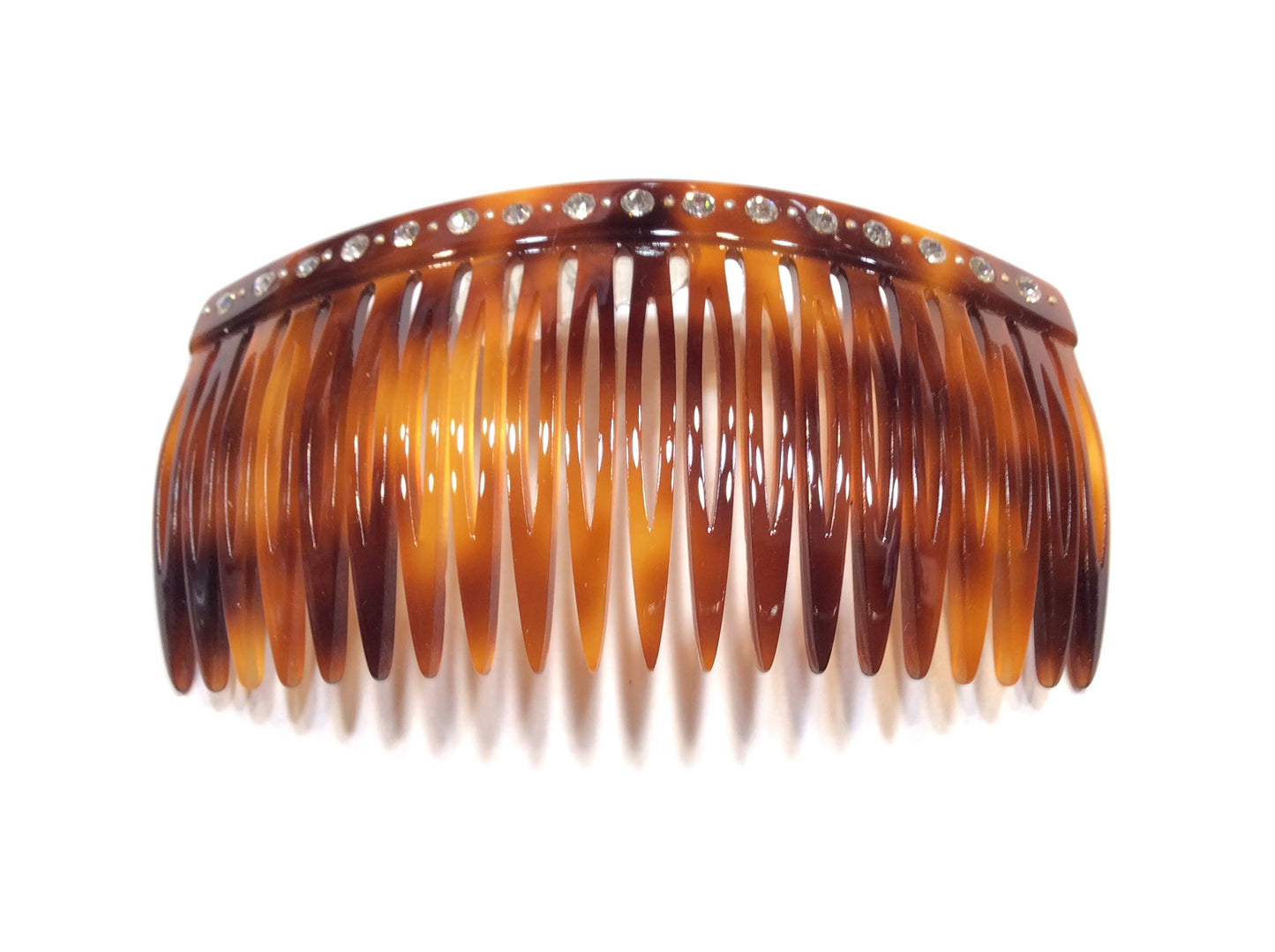 FERMAGLIO A PETTINE 20 DENTI RODOID E STRASS FRANCESE CM 11