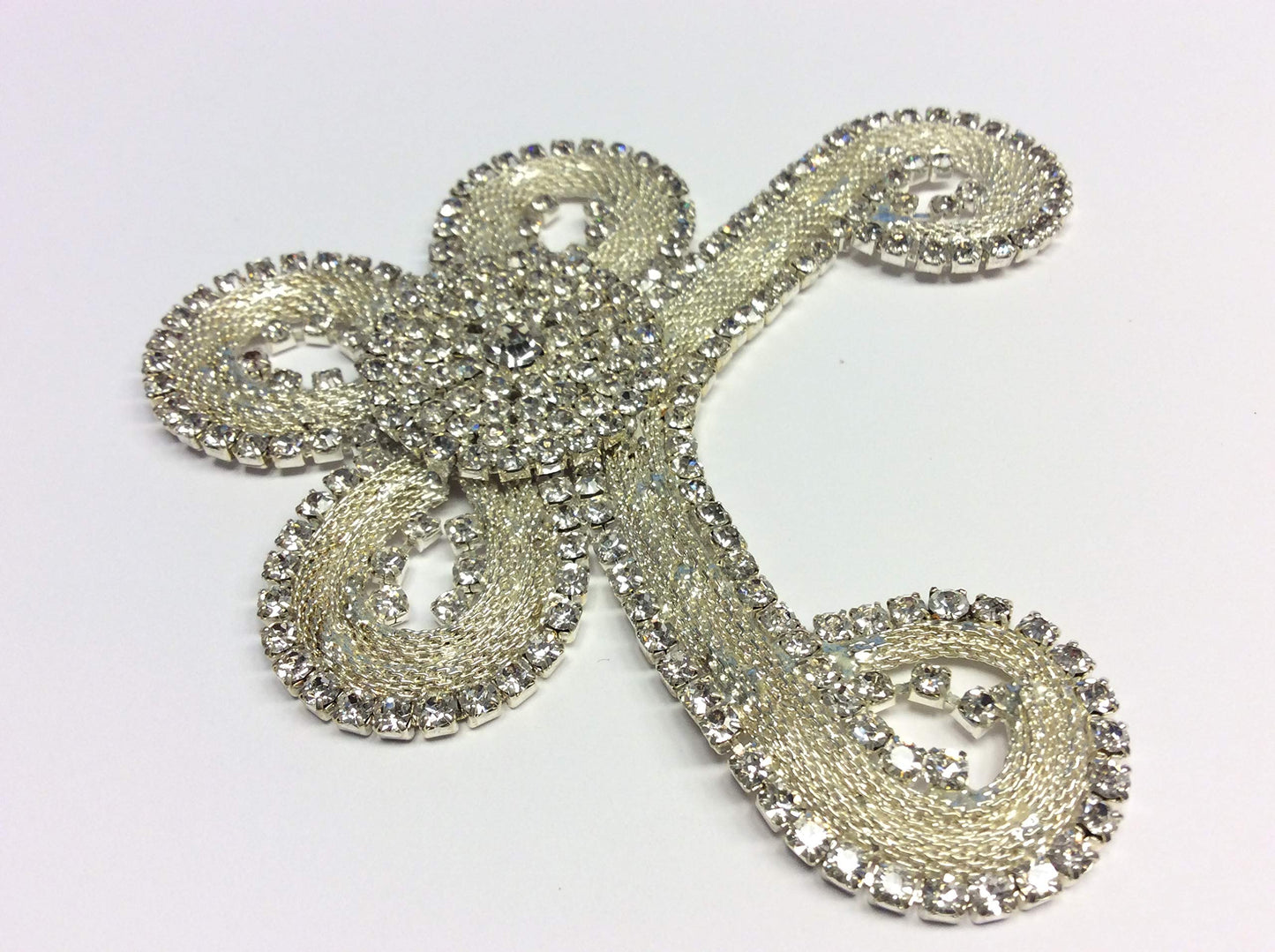 Applicazione Strass Argento Gioiello Diametro CM 10 x 10