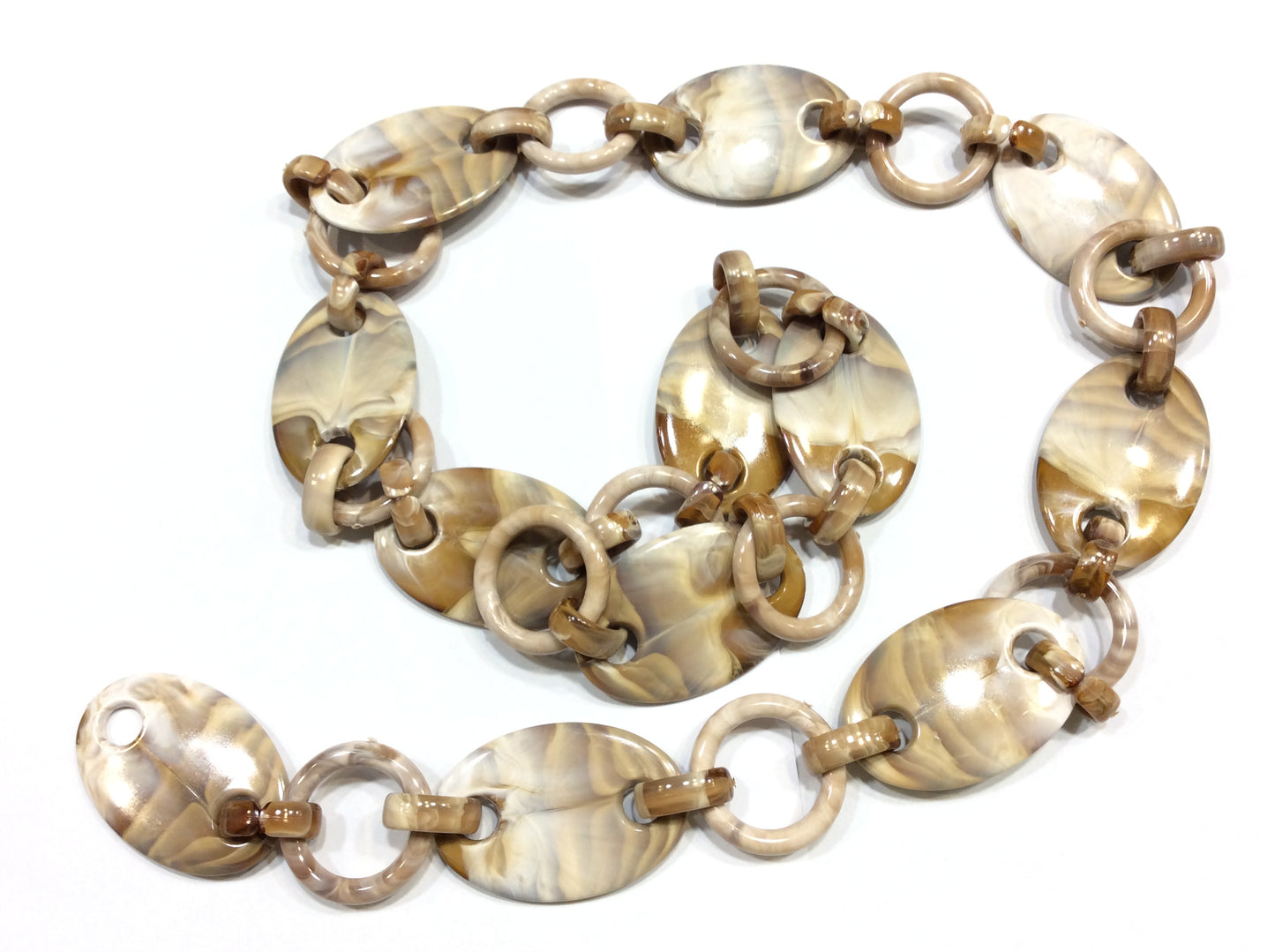 1 mt tracolla catena in resina beige