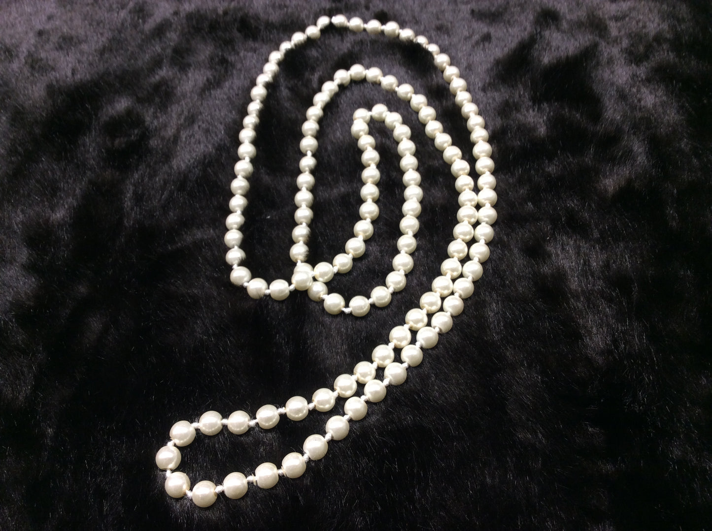 collana di perle bijoux cm 120 bianco latte