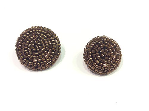 SET 10 BOTTONI GIOIELLO CORALLI TONDI BROWN