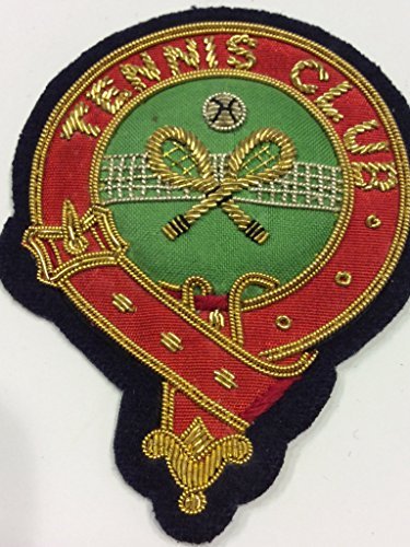 Stemmi militari Tennis CLUB cm 6 x 8 RICAMATI A MANO introvabili