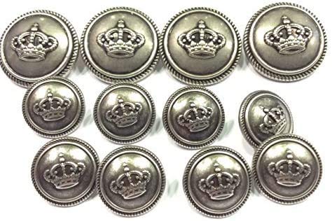 BOTTONE BLAZER" KING" ARGENTO BRUNITO CM 1,5