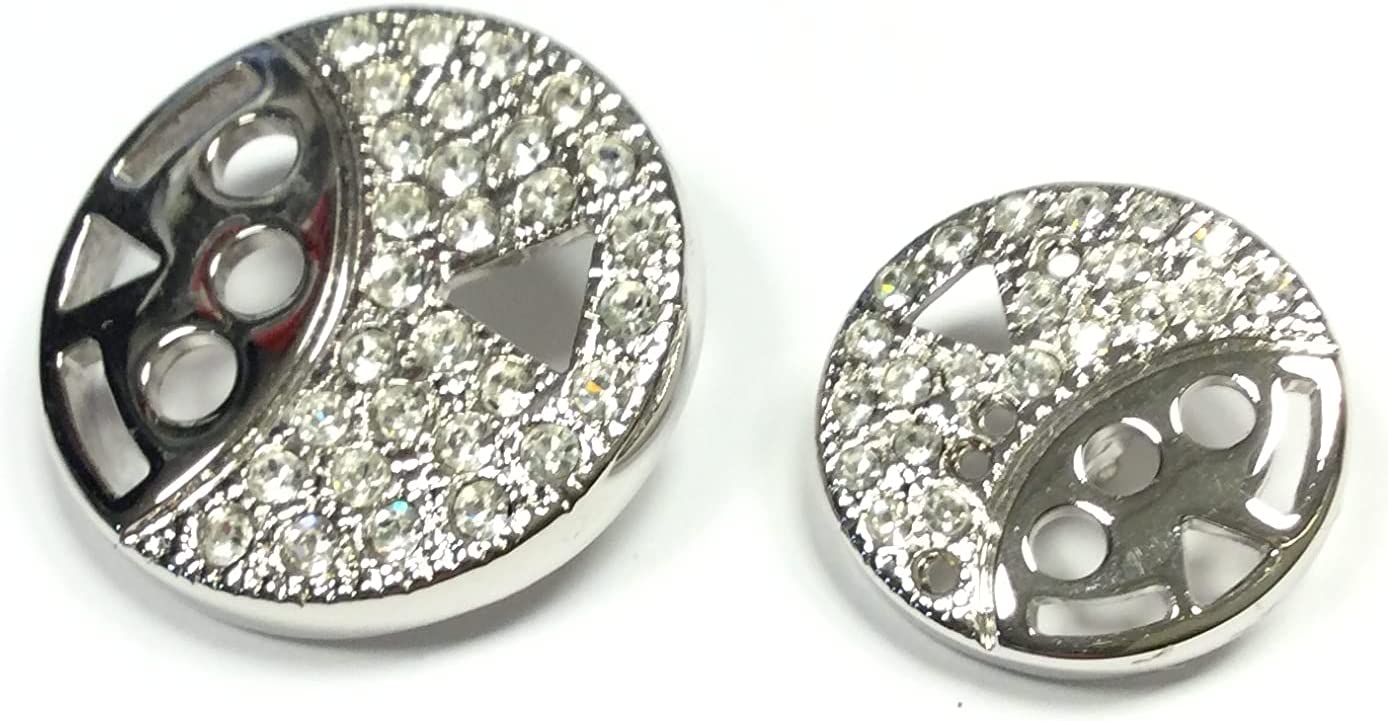 BOTTONE alta moda cm 3 intarsiato con pietre