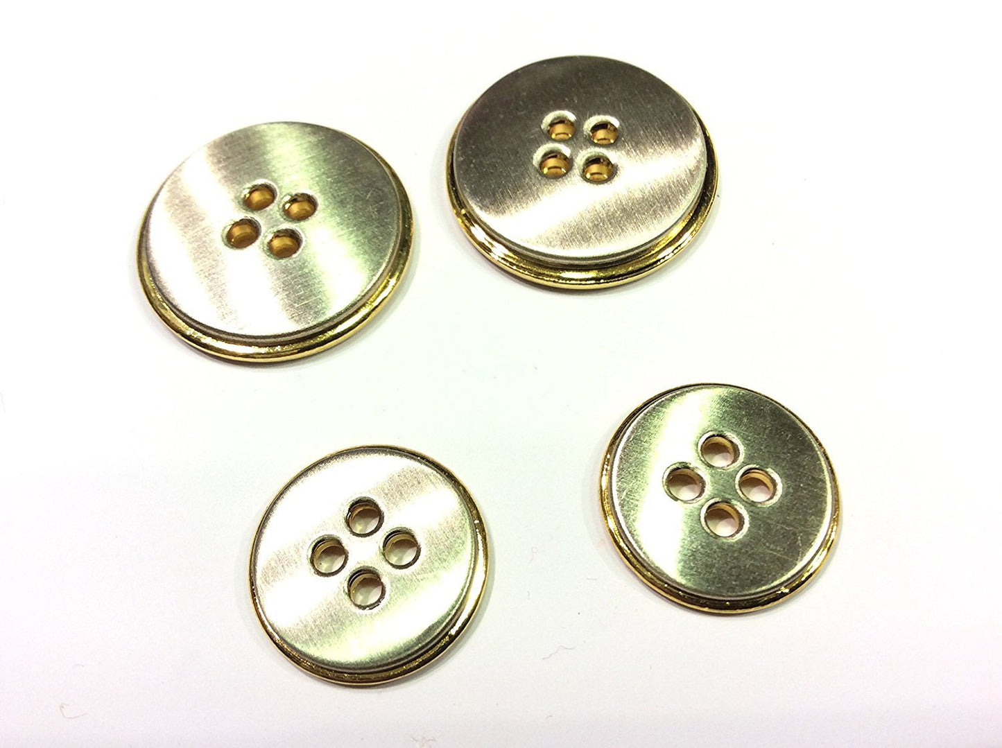 SET 11 BOTTONI BLAZER 4 BUCHI ARGENTO & ORO