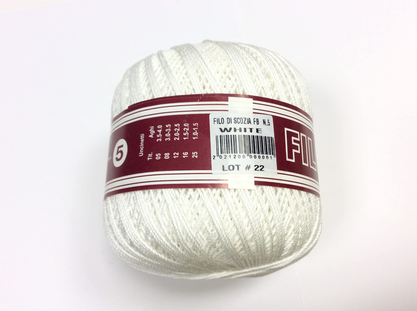FILO DI SCOZIA 100% COTONE EGITTO GR 100 (- BIANCO)