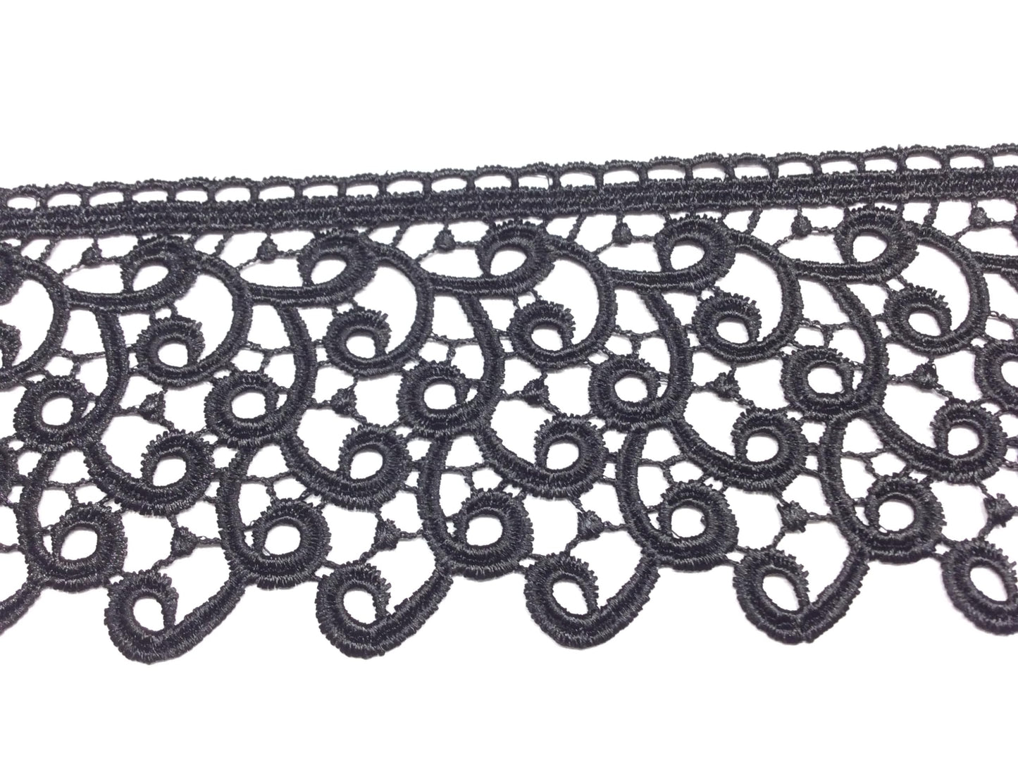 1 mt pizzo macramè nero cm 8