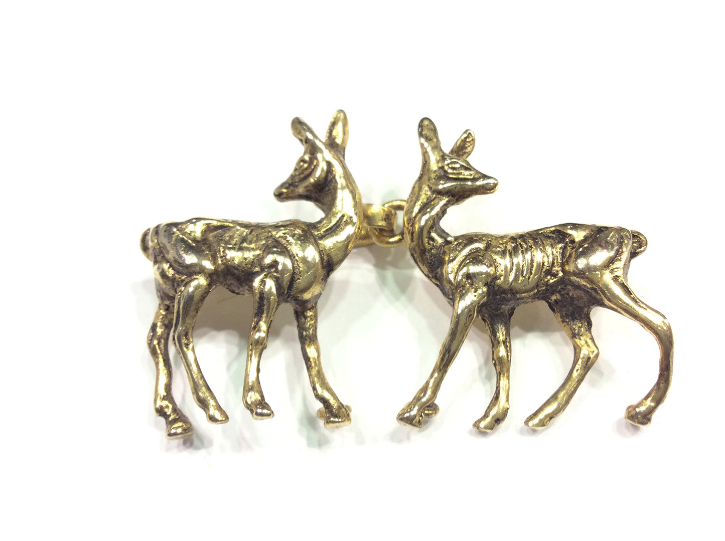 AGGANCIATURA IN OTTONE ORO DAINO CM 6,5