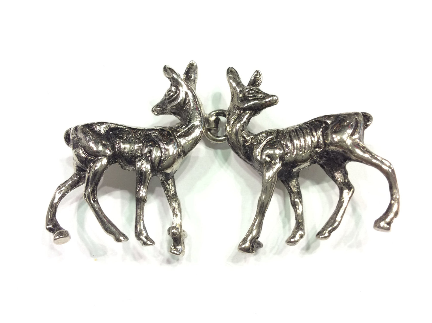 AGGANCIATURA IN OTTONE ARGENTO DAINO CM 6,5