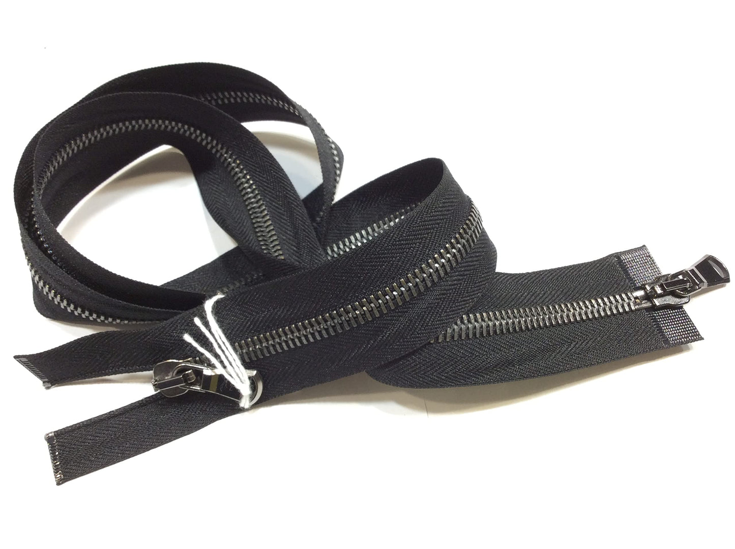 zip chiusura lampo cm 80 catena 5 colore argento scuro grey doppio cursore