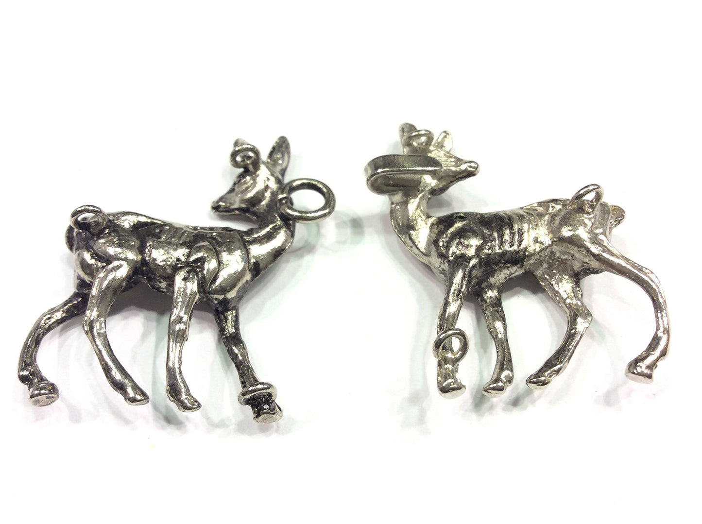 AGGANCIATURA IN OTTONE ARGENTO DAINO CM 6,5