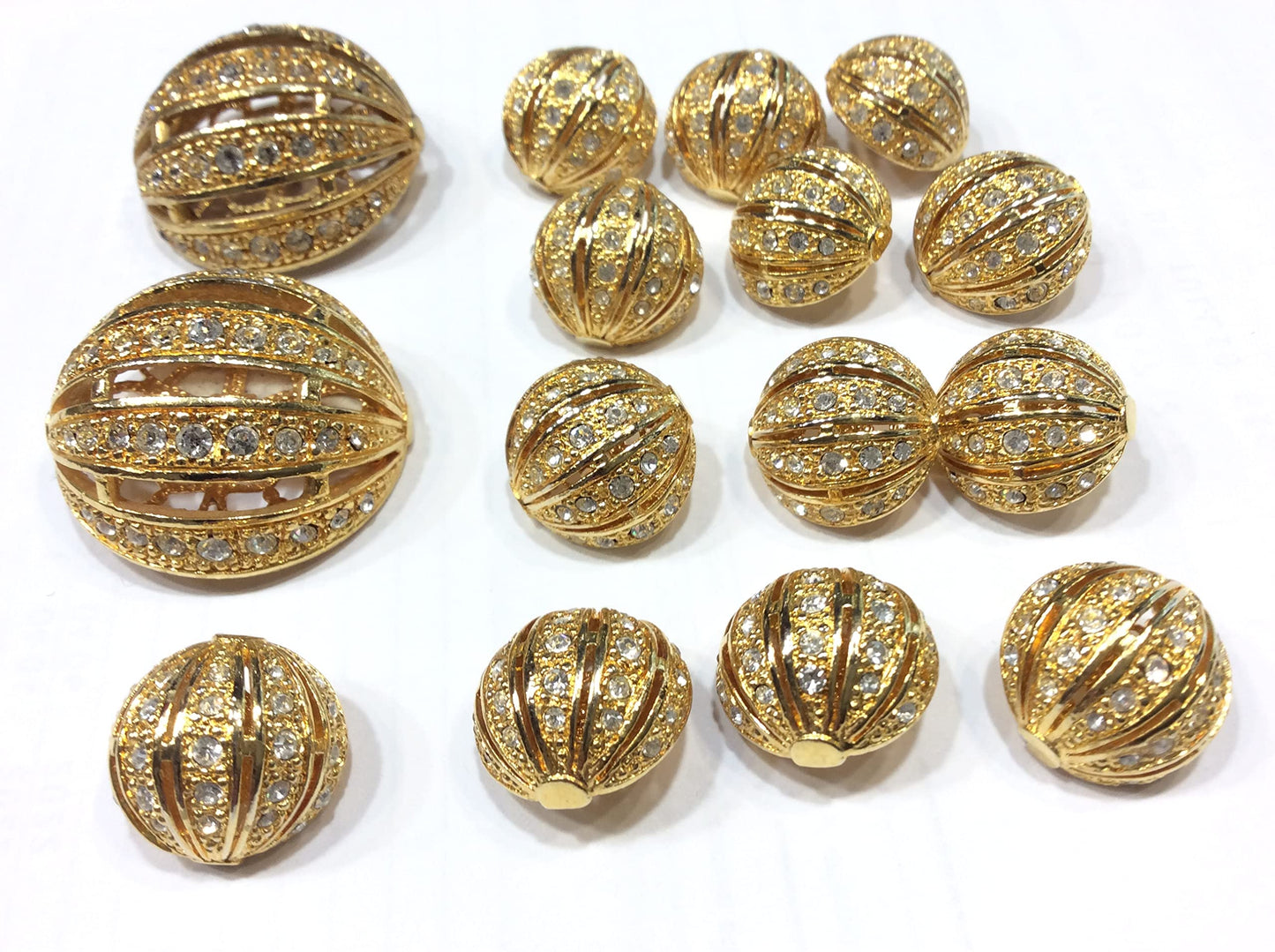 SET DA 15 PZ bottone gioiello alta moda biglia oro de liguoro milano