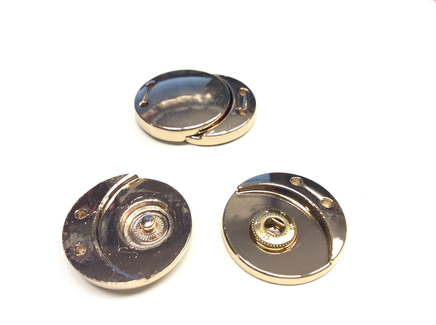 MG Fibbia AGGANCIATURA Ottone CM 3,5 con Bottone Automatico Oro