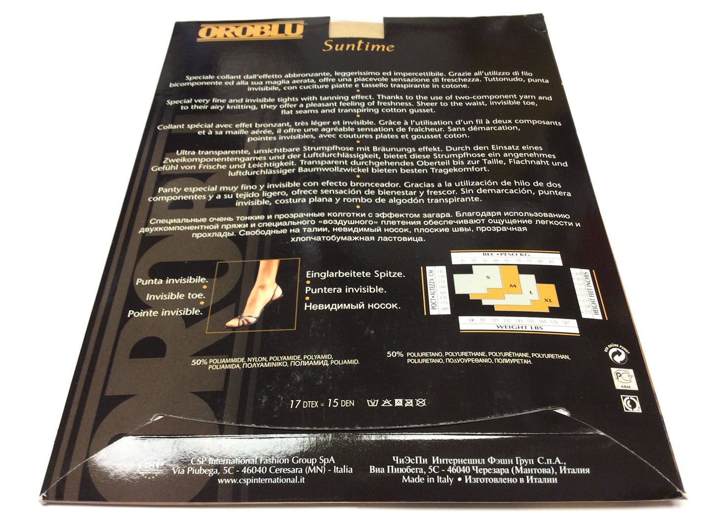 Oroblu COLLANT SUNTIME BRONZING EFFECT TG I =S COLORE NUDE LOOK