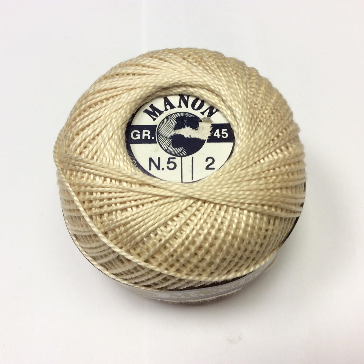 cotone MANON n. 5 offerta 9 gomitoli gr. 45 ecru speciale uncinetto