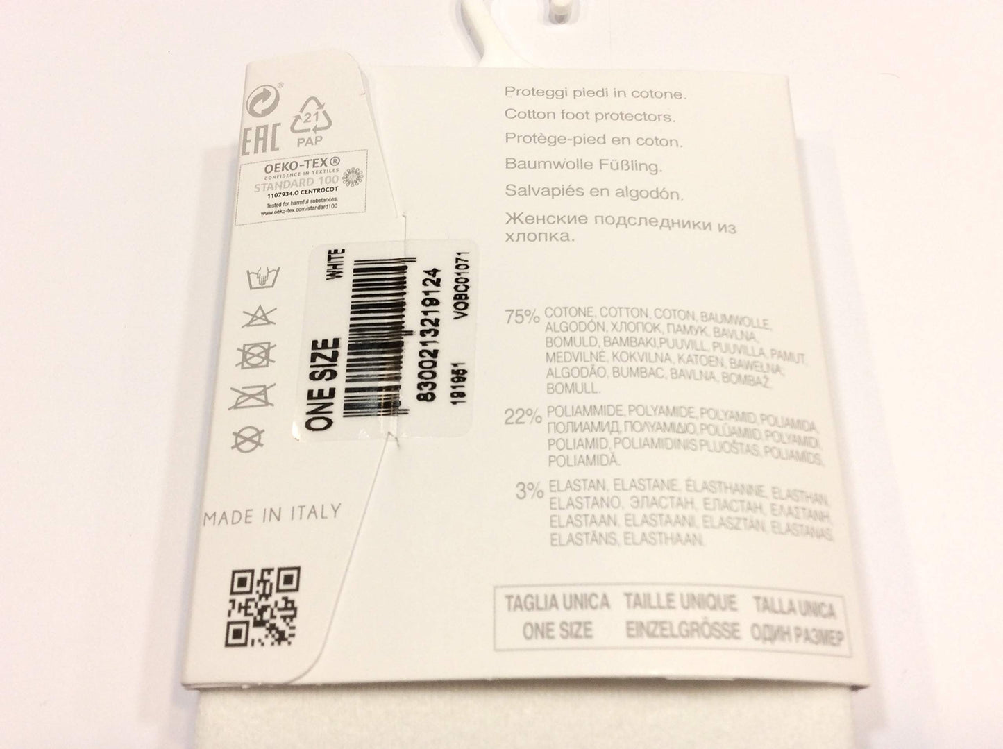 Oroblu PROTEGGI PIEDI IN COTONE ONE SIZE SPORT 2 PAIA