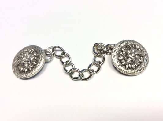 Bottoni Agganciatura in Metallo con Motivo Leone, 18 cm di Lunghezza, 3,5 cm di Diametro