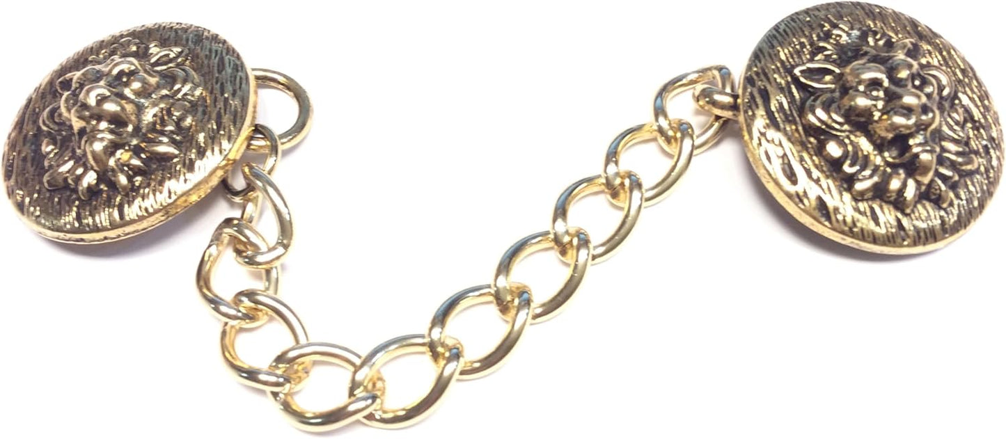 Chiusura a Catenella con Testa di Leone: Eleganza Regale in Oro e Argento