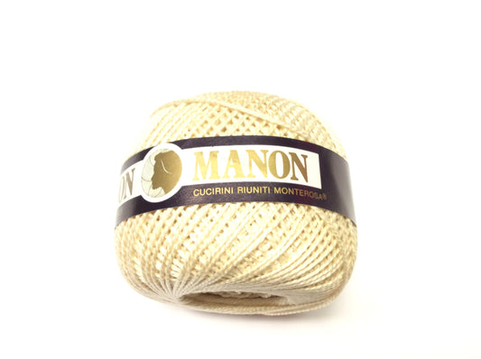 cotone MANON n. 5 offerta 9 gomitoli gr. 45 ecru speciale uncinetto