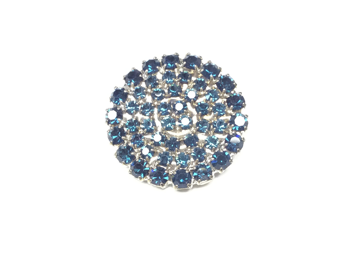 BOTTONE GIOIELLO STRASS BLU CM 2