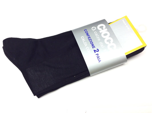 Ciocca CALZA CORTA UOMO COTONE 100% 12 PAIA OFFERTA NERO TG 42-43