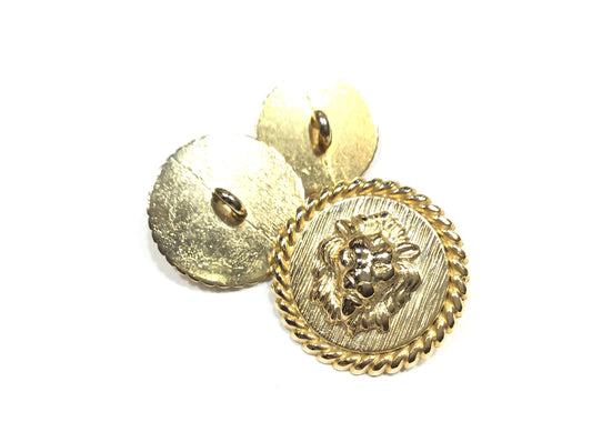 BOTTONE GIOIELLO LEONE ORO vintage CM 2