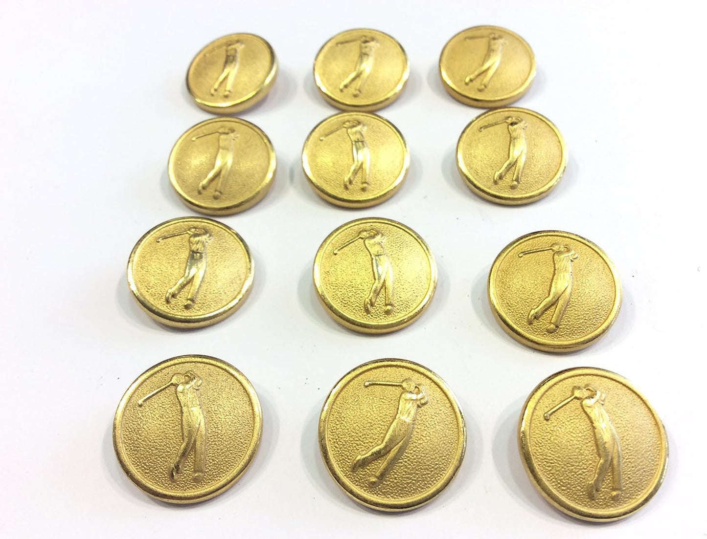SET 12 BOTTONI BLAZER ORO CM 2 GOLF CLUB
