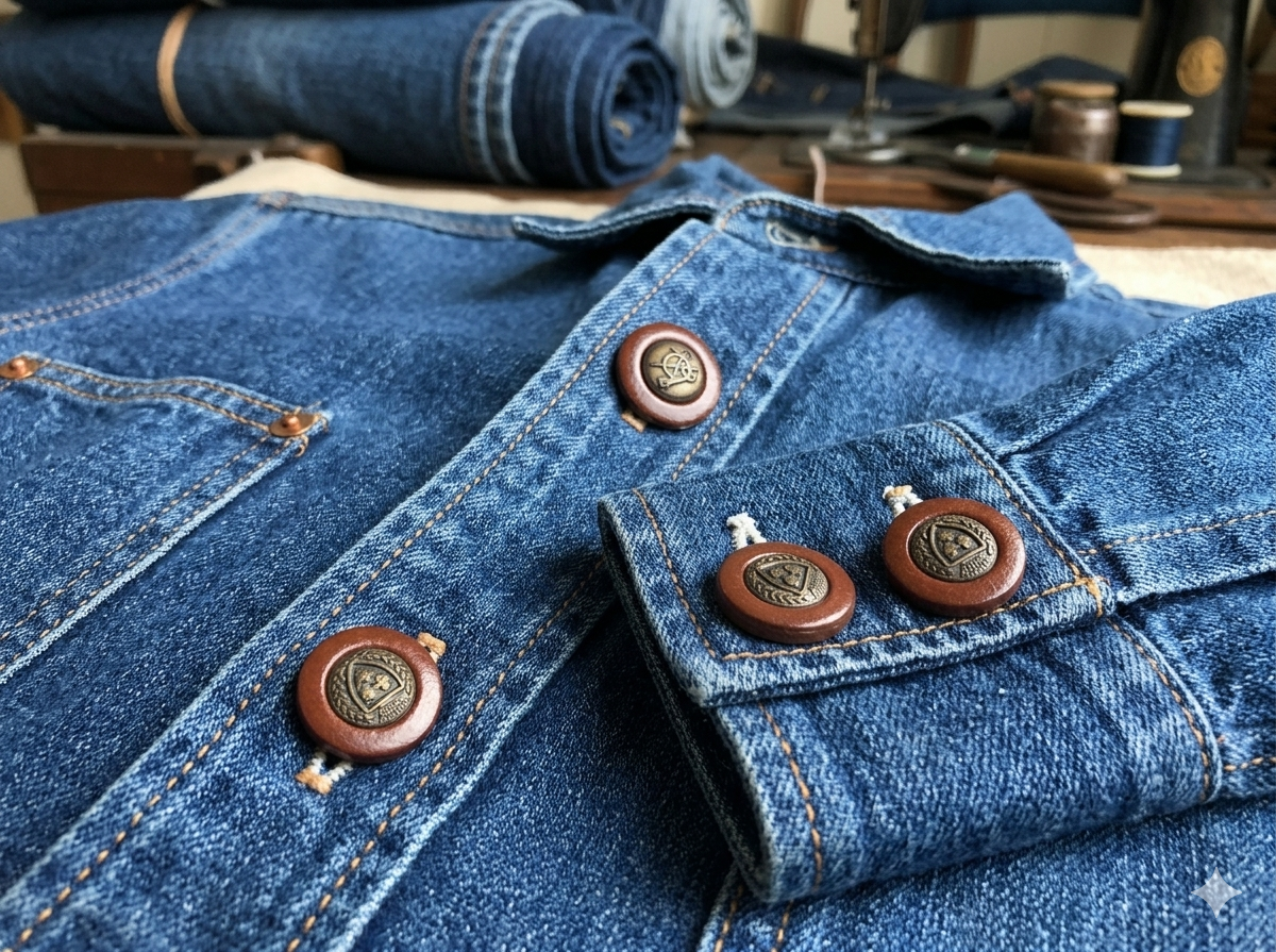 Bottoni Vintage 18mm – Stemma Araldico e Gigli – Effetto Cuoio e Metallo Brunito