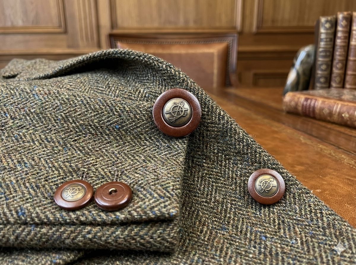 Set Bottoni Vintage "Caccia al Corno" – 22mm e 18mm – Stile Equestrian per Blazer e Giacca