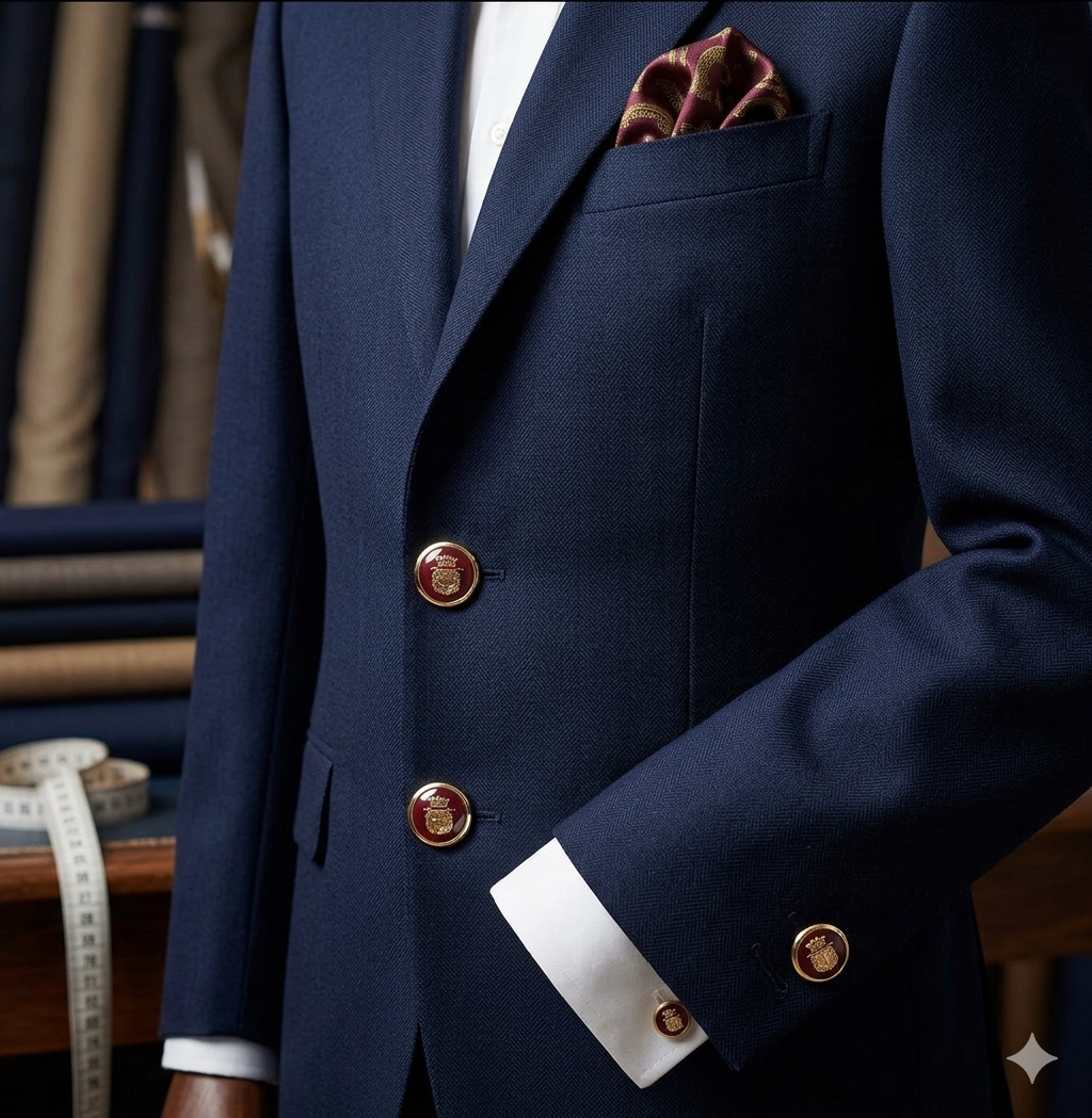 Bottoni Blazer Araldici in Smalto Bordeaux e Oro – Stile Navy Classico , CM 2
