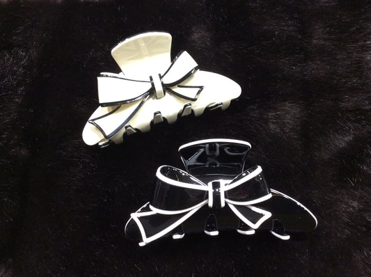 pinza per capelli fiocco 10 denti cellulosa