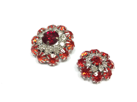 Bottoni Gioiello Vintage 30mm – Cristalli e Strass Colorati, 1 pz