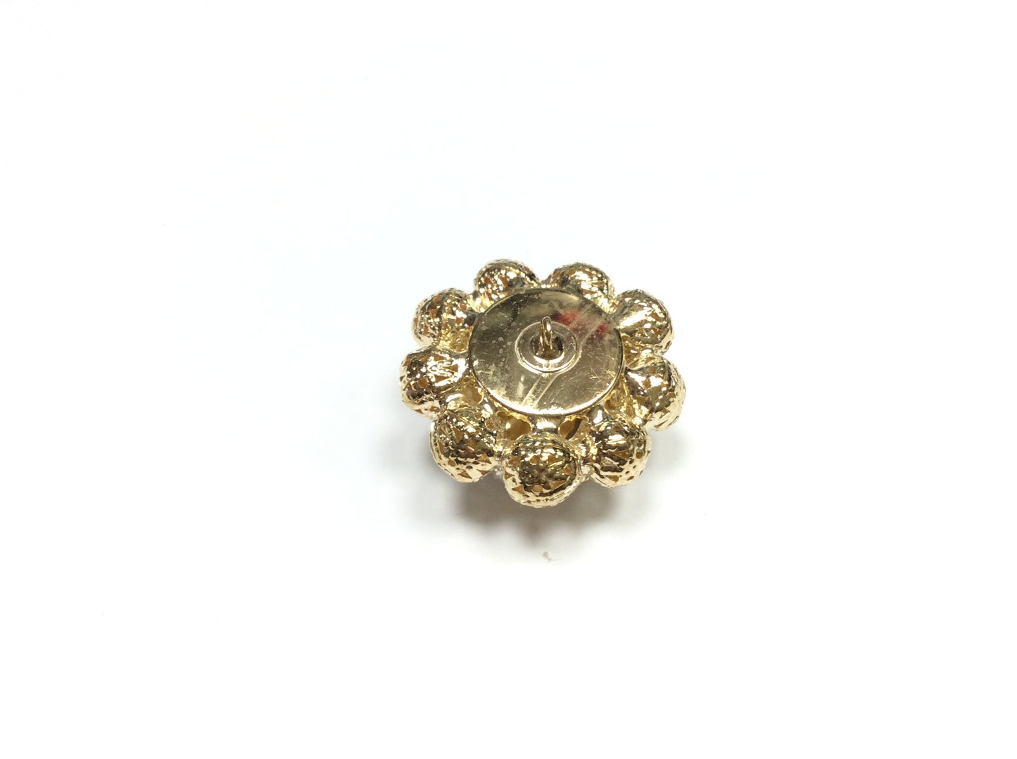 Bottone Metallo Oro 3 cm, Strass Cristallo, Bottone Decorativo per Cappotto e Blazer