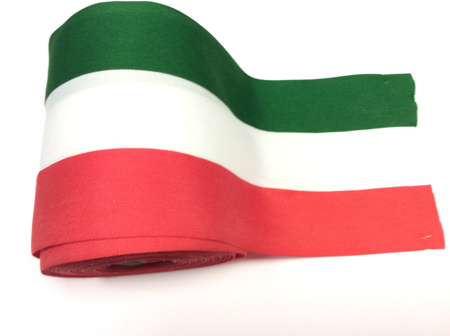 Nastro tessuto Italia Tricolore 10 cm  X 10 M, Verde,Bianco e Rosso, unità