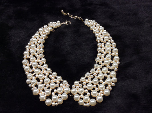 collarino catena gioiello base oro perle