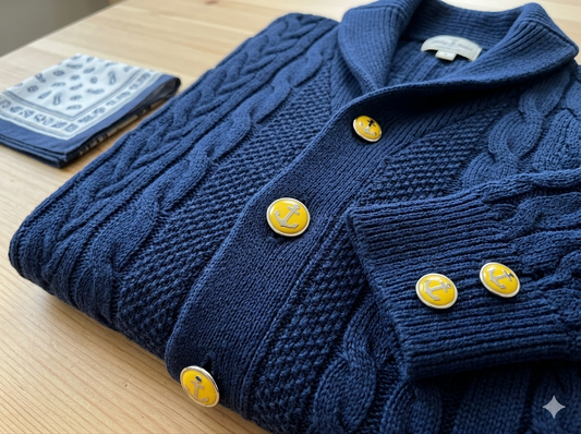 Set 16 Bottoni Blazer "Stile Nautico" – Giallo e Argento