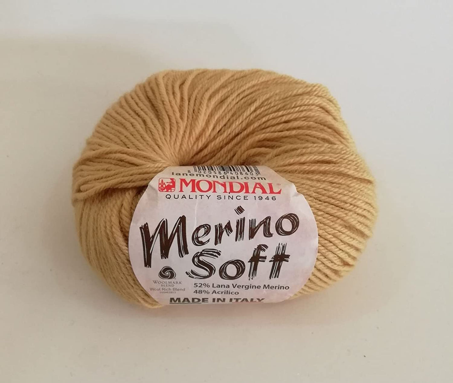 KIT LANA MERINO SOFT MONDIAL PER CAPPELLO CALZE GUANTI 100 GRAMMI