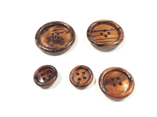 bottone in legno 4 buchi unisex