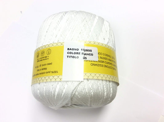 PIRAMIDE Cotone Egiziano N. 5 Bianco 100 GR.