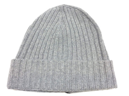 PAOLA PENN Cappello Coste Lana & Cashmere TG Unica Grigio